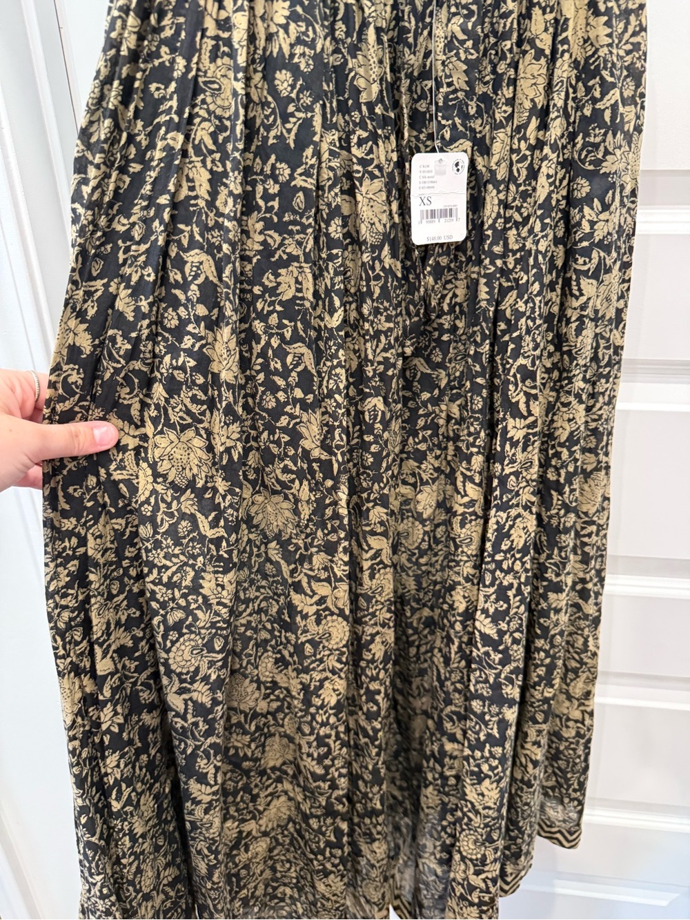 Free People Black and Tan Floral Maxi Dress - Picture 7 of 7